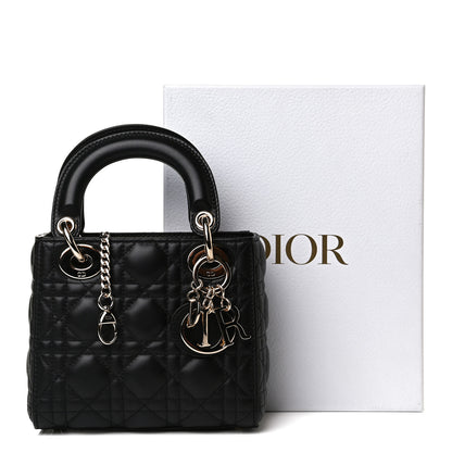 Christian Dior Lambskin Cannage Mini Lady Dior Black 14 of 14