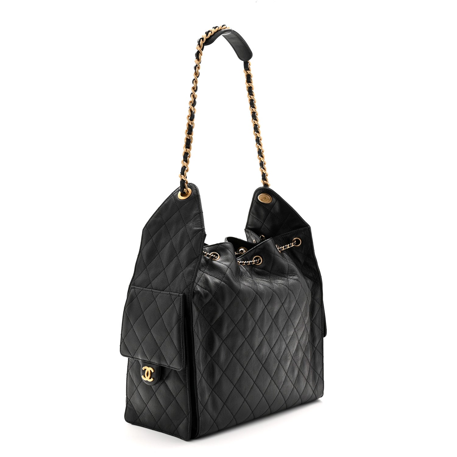 Chanel Caviar Quilted Medium Chanel 25 Handbag Black 4 of 11