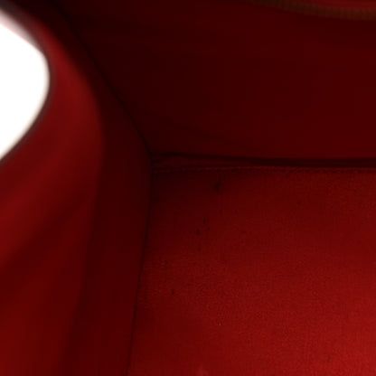 Celine Drummed Calfskin Mini Luggage Coquelicot 12 of 19