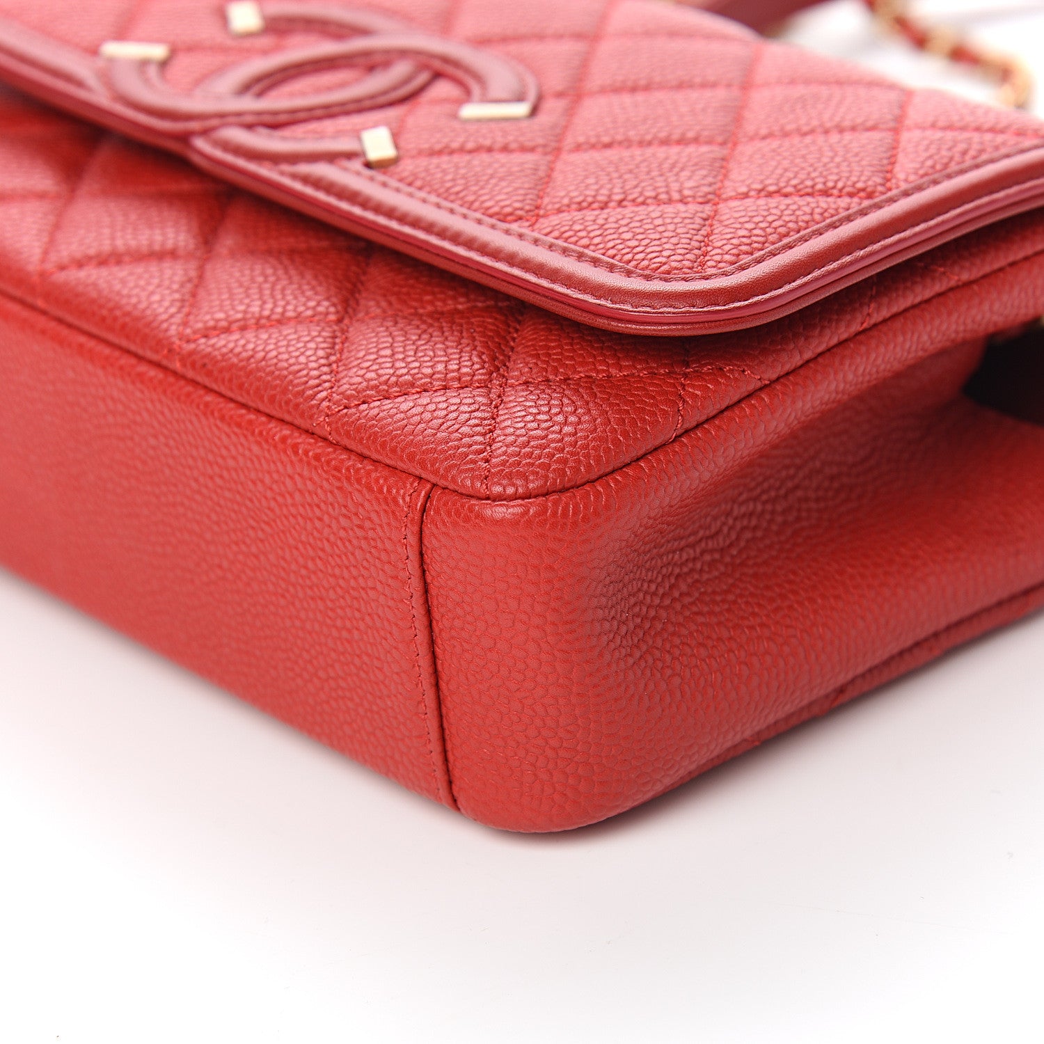 Chanel Caviar Quilted Small CC Filigree Flap Red 8 of 9