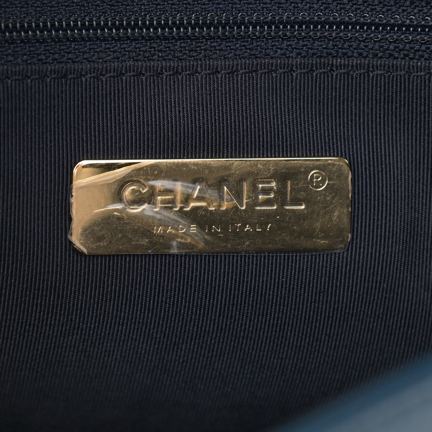 Lambskin Quilted Bi-Color CC Flap Blue