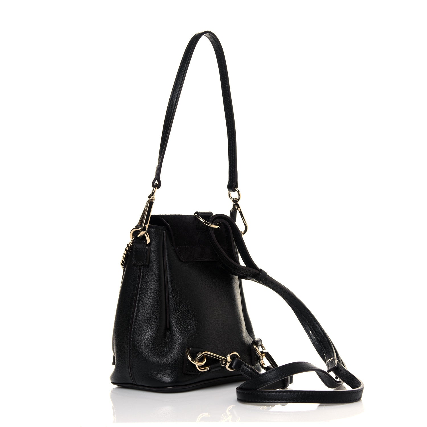 Chloe Suede Calfskin Mini Faye Backpack Black 2 of 9