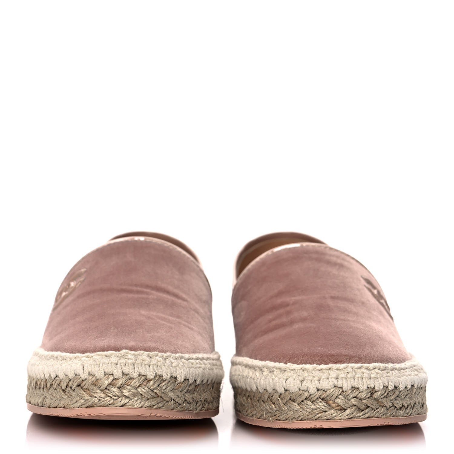 Chanel Velvet Patent CC Espadrilles 40 Pink 2 of 9