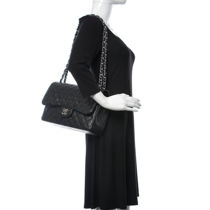 Chanel Caviar Quilted Jumbo Double Flap Black 2 of 9