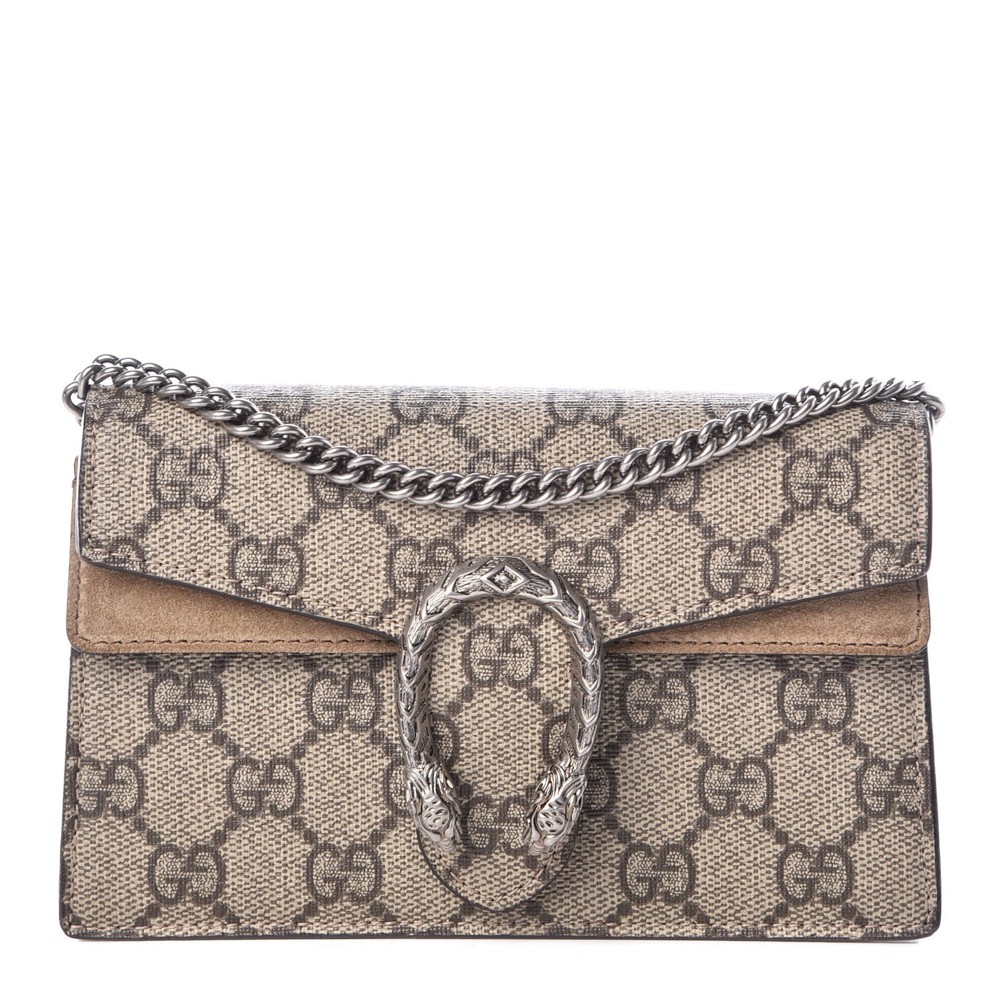 GG Supreme Monogram Super Mini Dionysus Shoulder Bag Taupe
