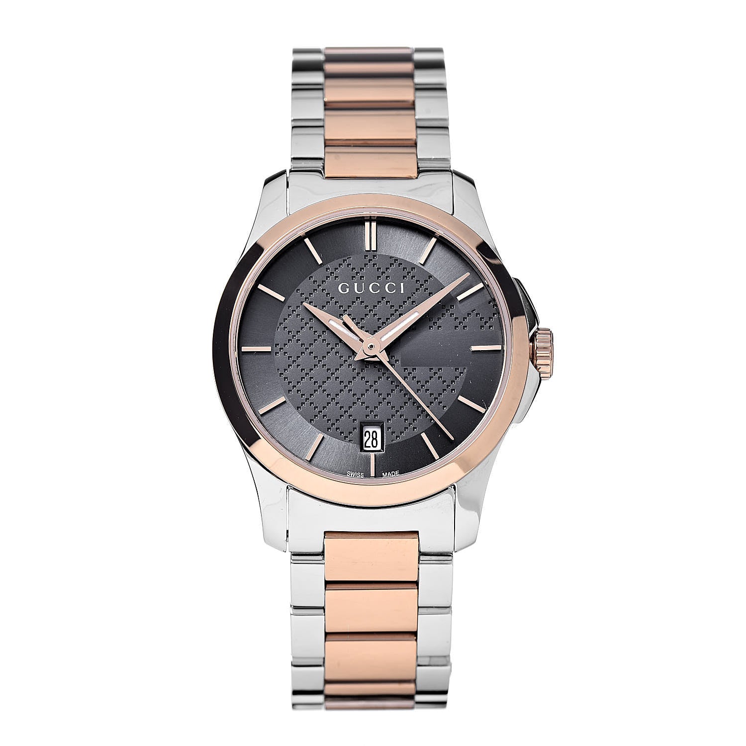 Gucci Stainless Steel 28mm G-Timeless Two Tone Quartz Watch Grey 1 of 9