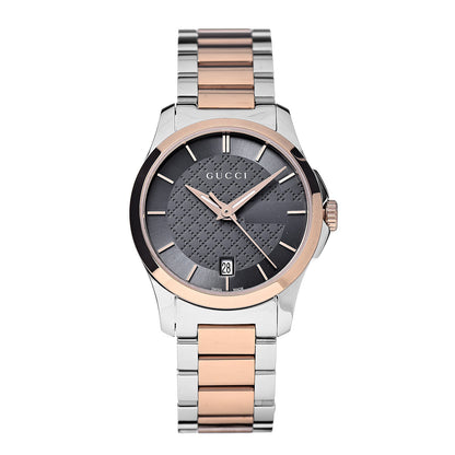 Gucci Stainless Steel 28mm G-Timeless Two Tone Quartz Watch Grey 1 of 9