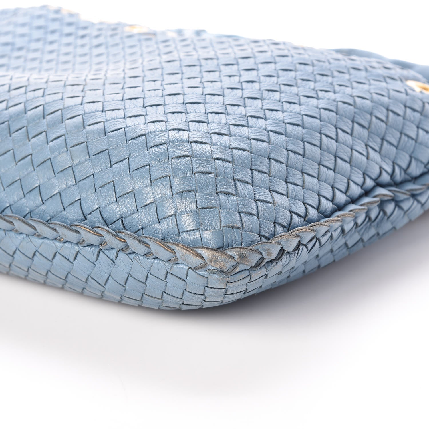 Bottega Veneta Nappa Intrecciato Grommet Large Veneta Hobo Blue 20 of 20