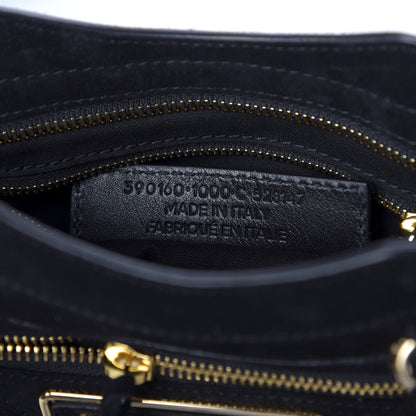 Balenciaga Baby Daim Suede Gold Metallic Edge Hardware Mini City Black 9 of 10