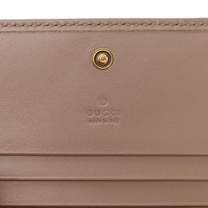 Gucci Calfskin Matelasse GG Marmont Card Case Wallet Porcelain Rose 6 of 7
