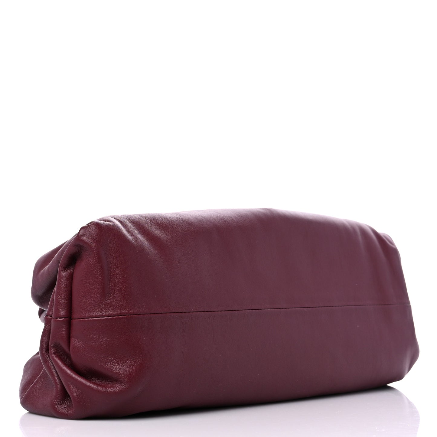 Smooth Butter Calf The Pouch Oversized Clutch Bordeaux