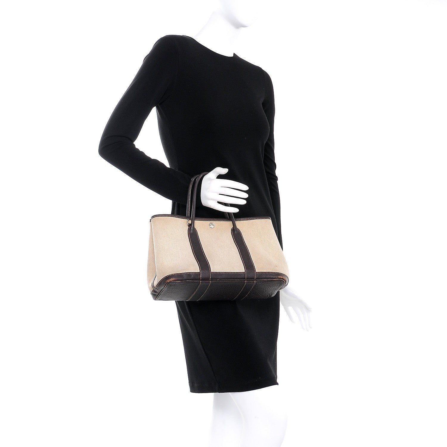 Hermes Toile Buffalo Garden Party Tote 30 TPM Marron Fonce 2 of 19