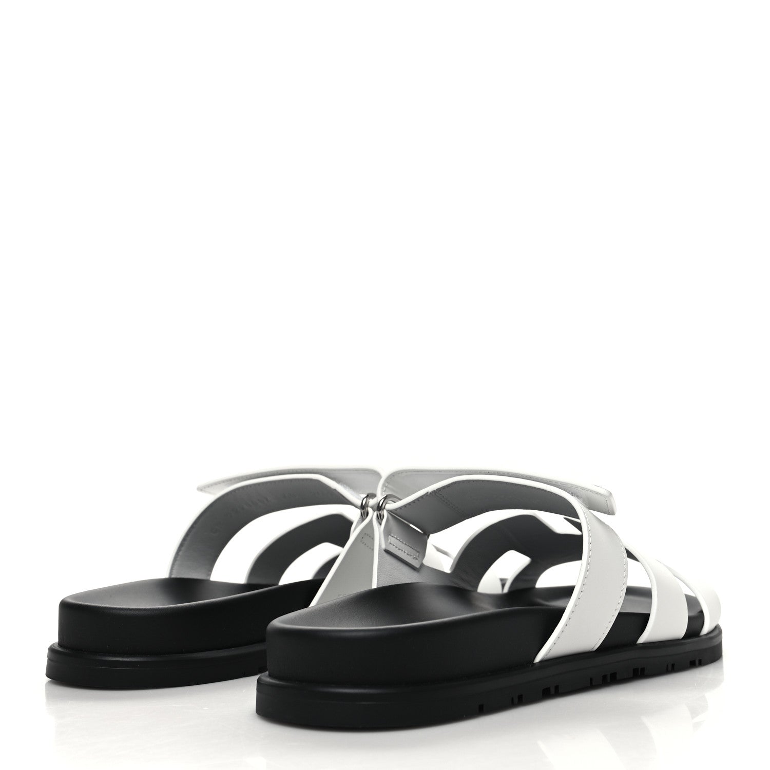 Hermes Calfskin Womens Chypre Sandals 40 White 4 of 8