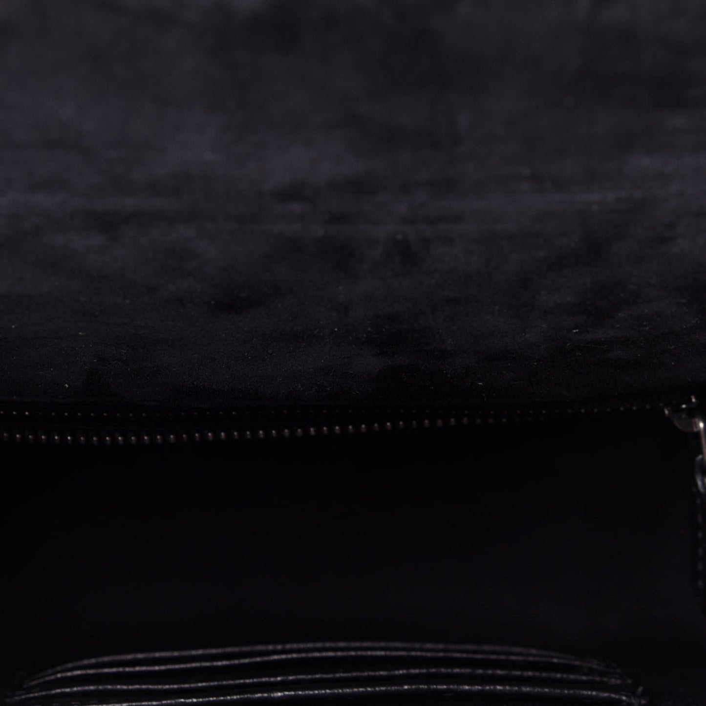 Crocodile Embossed Lambskin Matelasse Monogram Niki Chain Wallet Black