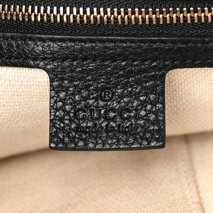 Gucci Pebbled Calfskin Medium Soho Chain Shoulder Bag Black 5 of 18