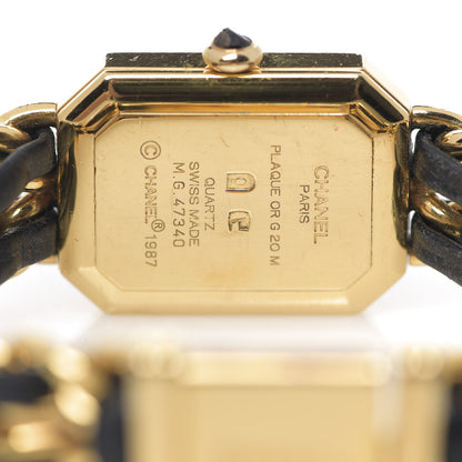 Chanel Stainless Steel Lambskin 20mm Chain Premiere Quartz Watch Gold M 5 of 9