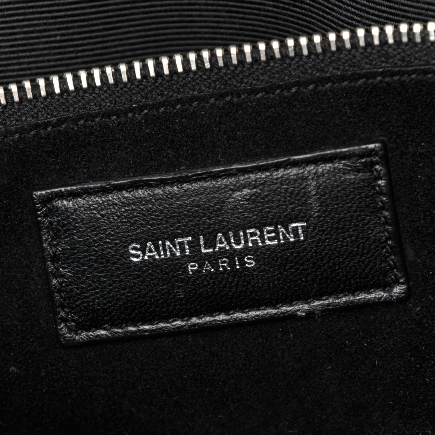 Saint Laurent Calfskin Crocodile Embossed Small Sac de Jour Black 6 of 12