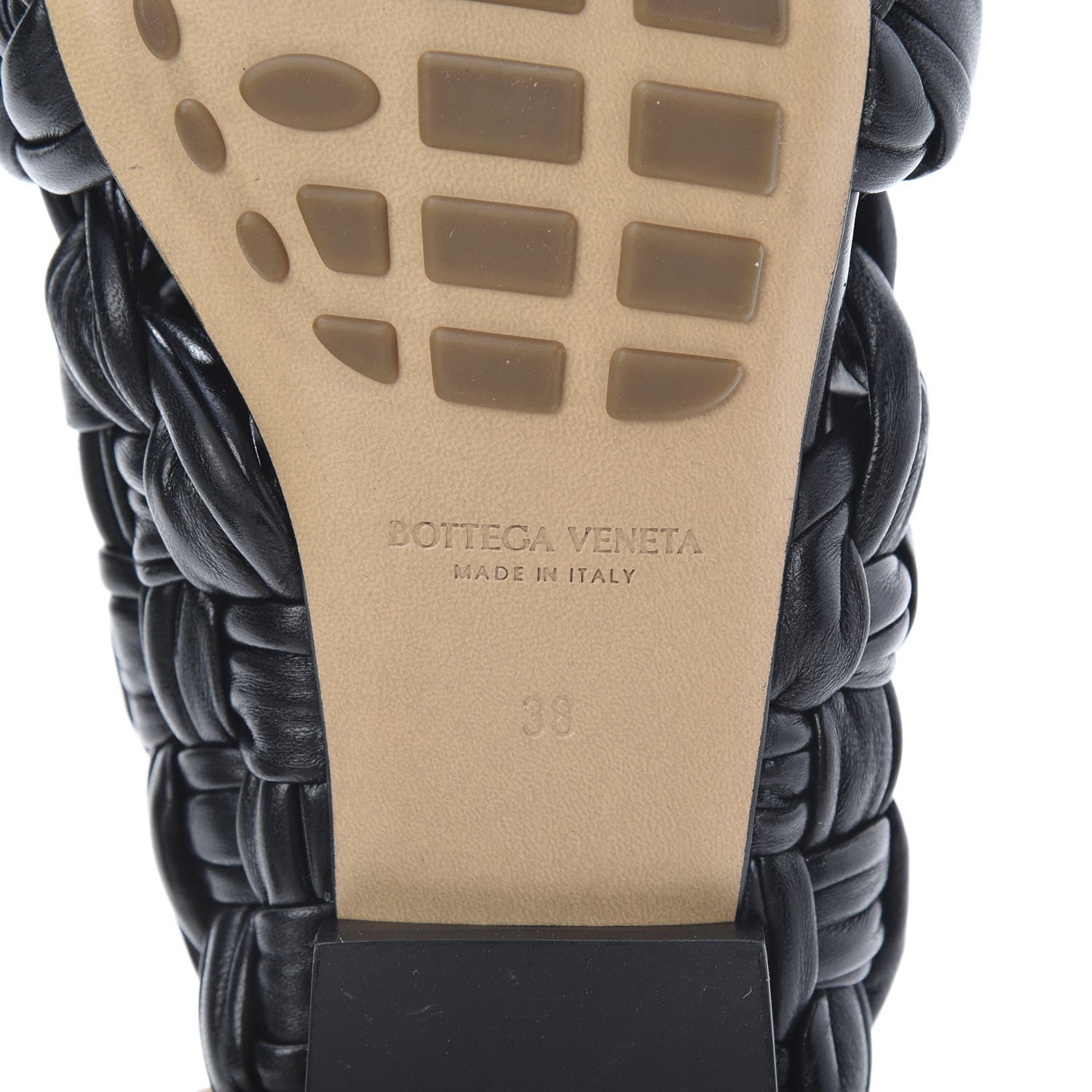 Bottega Veneta Shiny Nappa Intrecciato The Board Flat Sandals 38 Black 6 of 8