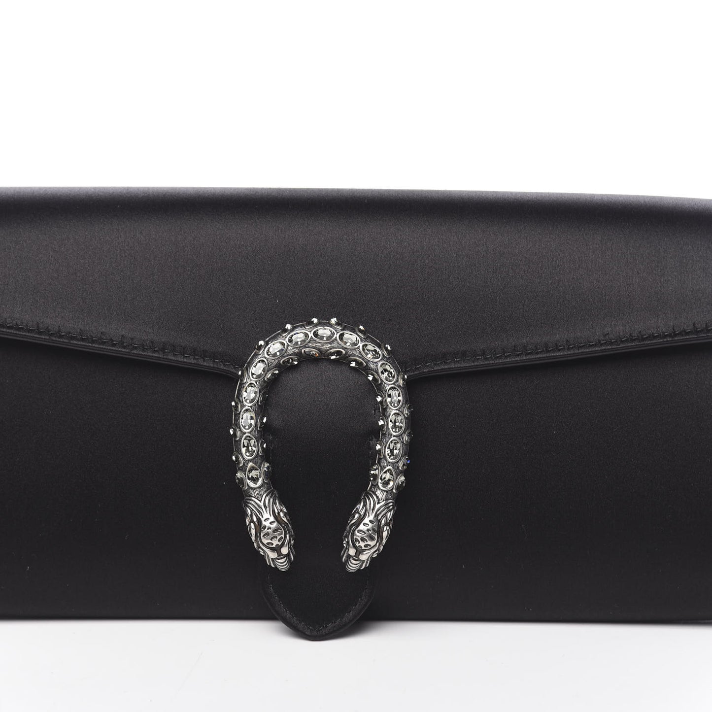 Satin Dionysus Clutch Black