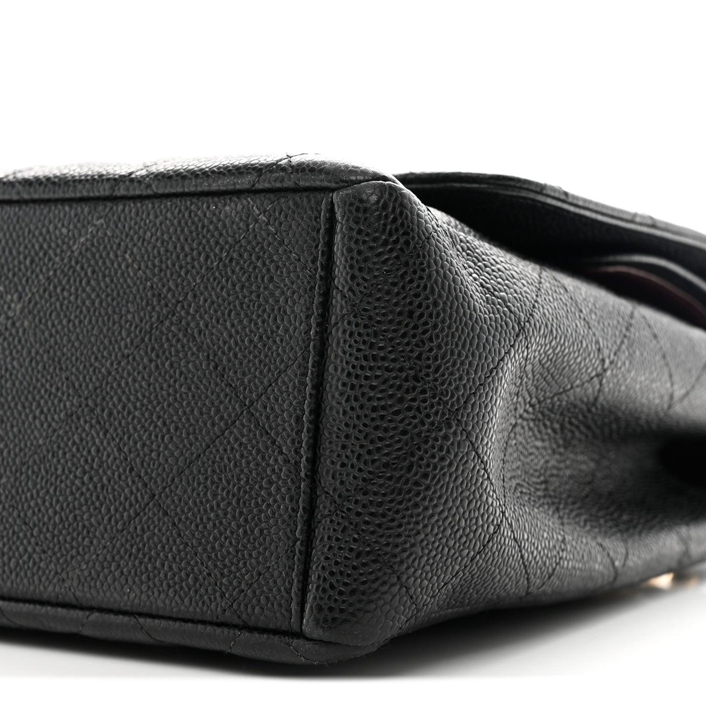Caviar Quilted Maxi Double Flap Black