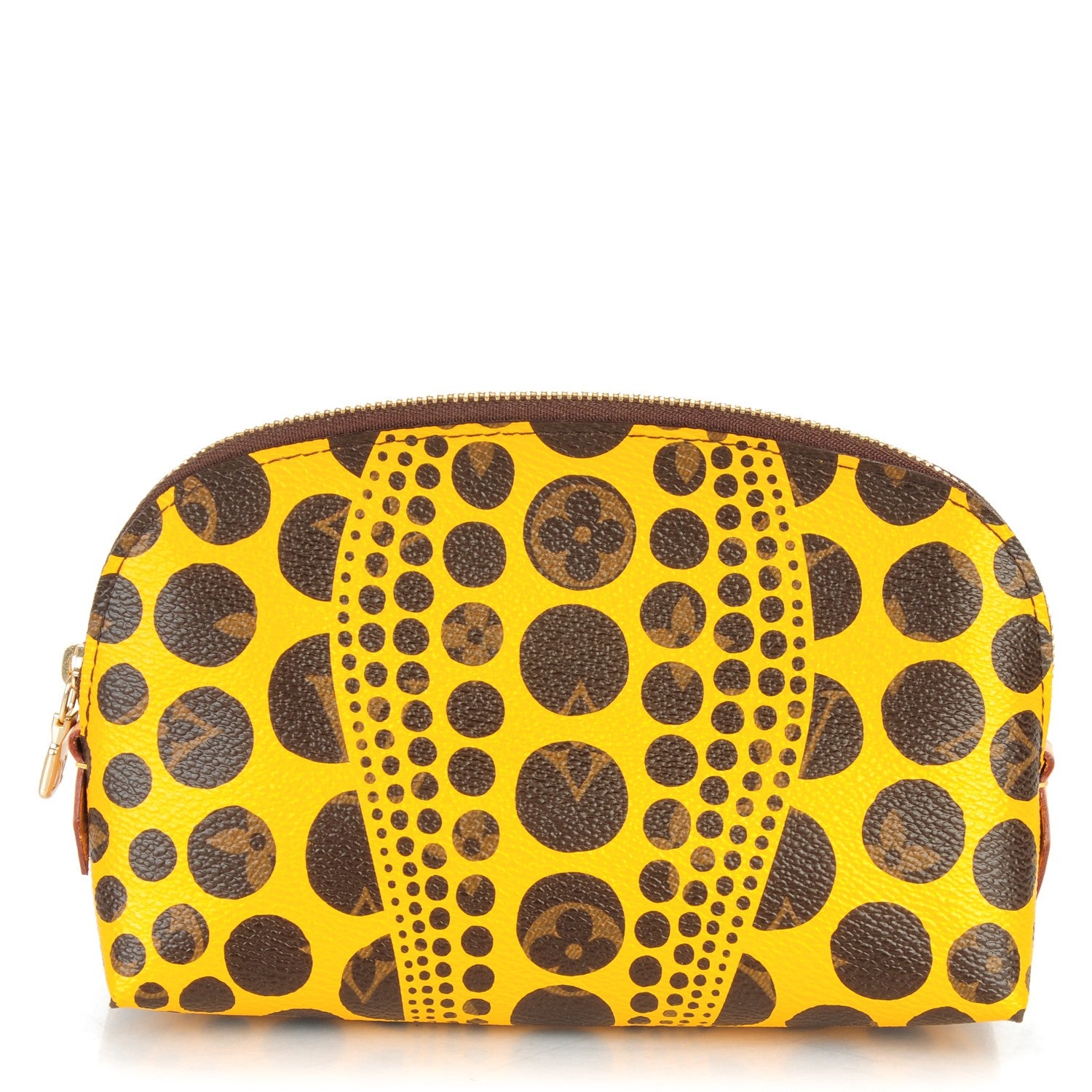 Louis Vuitton Monogram Kusama Pumpkin Dots Cosmetic Pouch Yellow 1 of 7