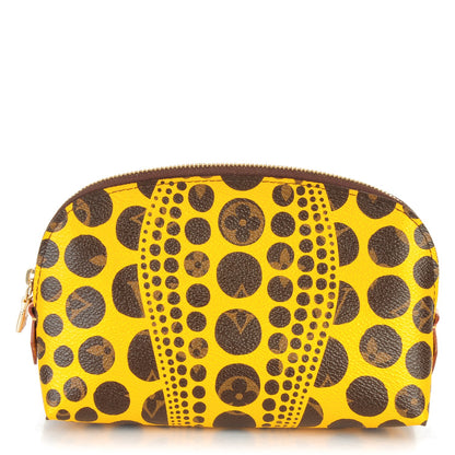 Louis Vuitton Monogram Kusama Pumpkin Dots Cosmetic Pouch Yellow 1 of 7