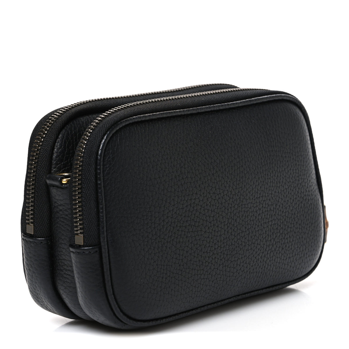 Gucci Pebbled Calfskin Super Mini GG Marmont Chain Shoulder Bag Black 3 of 9