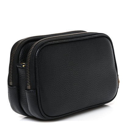 Gucci Pebbled Calfskin Super Mini GG Marmont Chain Shoulder Bag Black 3 of 9