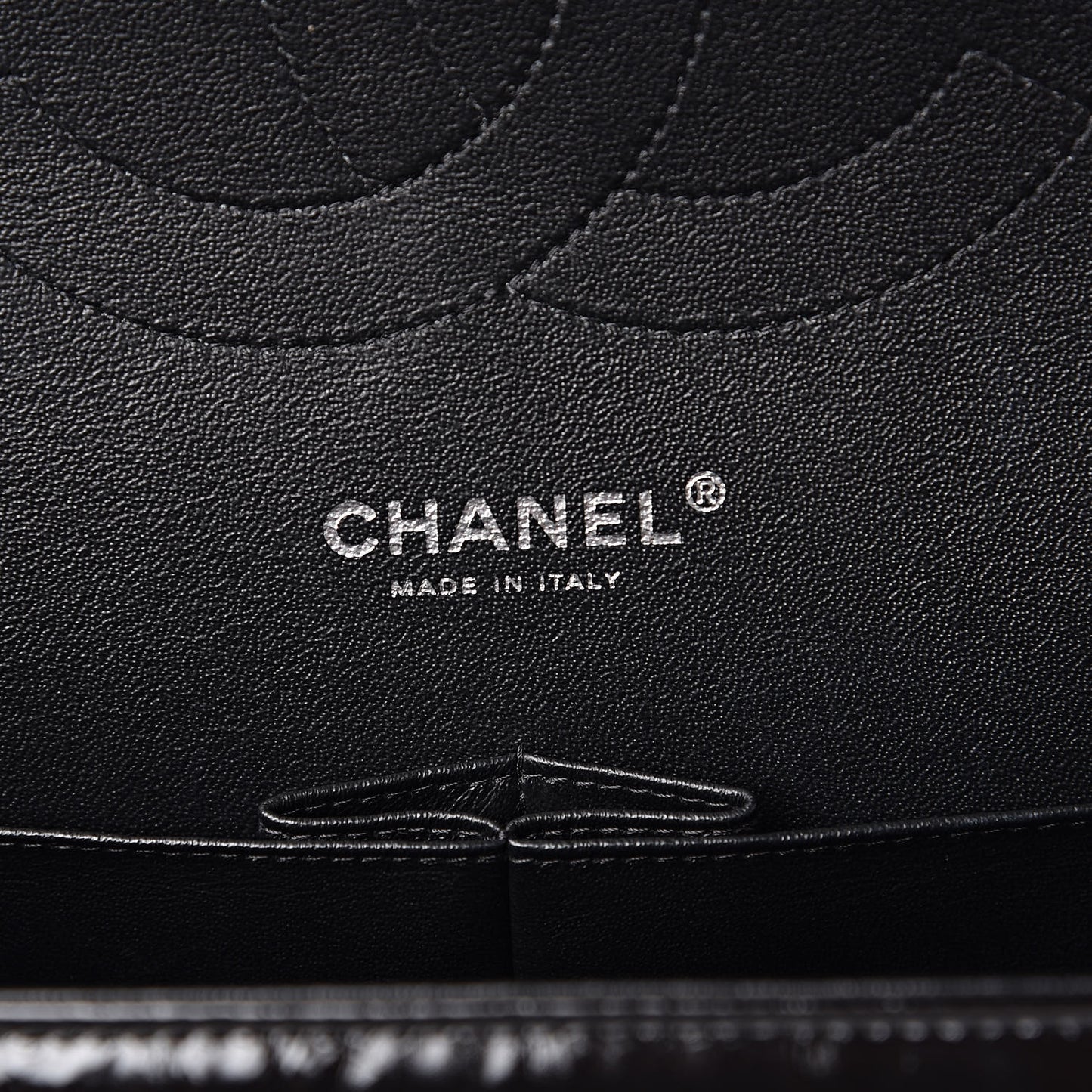 Shiny Distressed Calfskin Quilted Jumbo Double Flap So Black