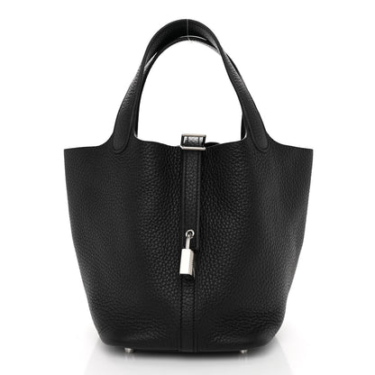 Hermes Taurillon Clemence Picotin Lock 18 PM Black 1 of 9