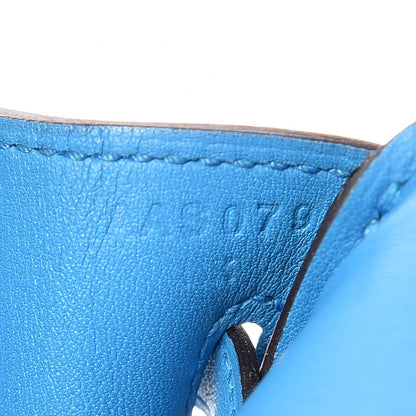 Hermes Swift Birkin 25 Bleu Zanzibar 17 of 33
