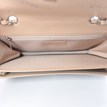 Chanel Patent Lambskin Medium Chocolate Bar Flap Navy Beige 8 of 15