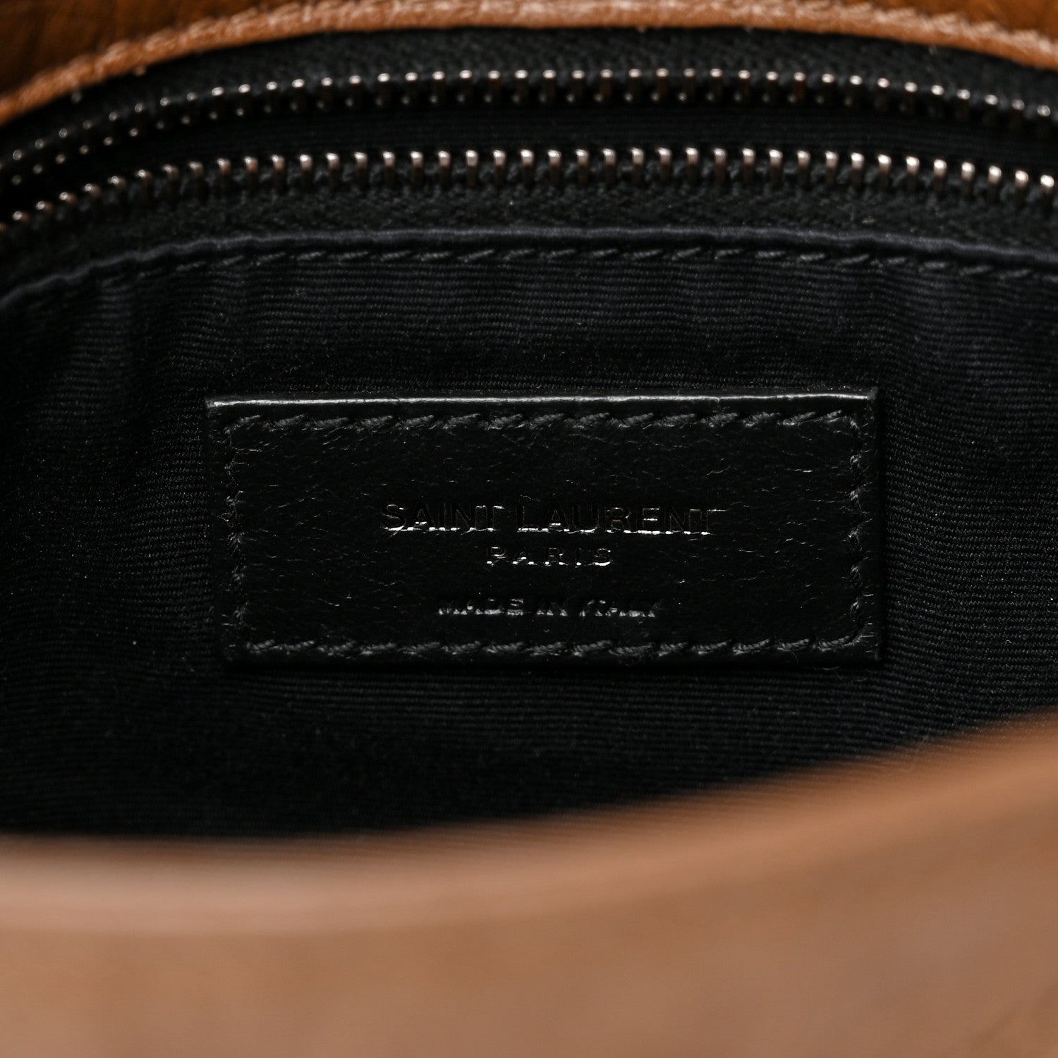 Saint Laurent Crinkled Calfskin Matelasse Monogram Medium Niki Chain Satchel Tan Brown 6 of 10