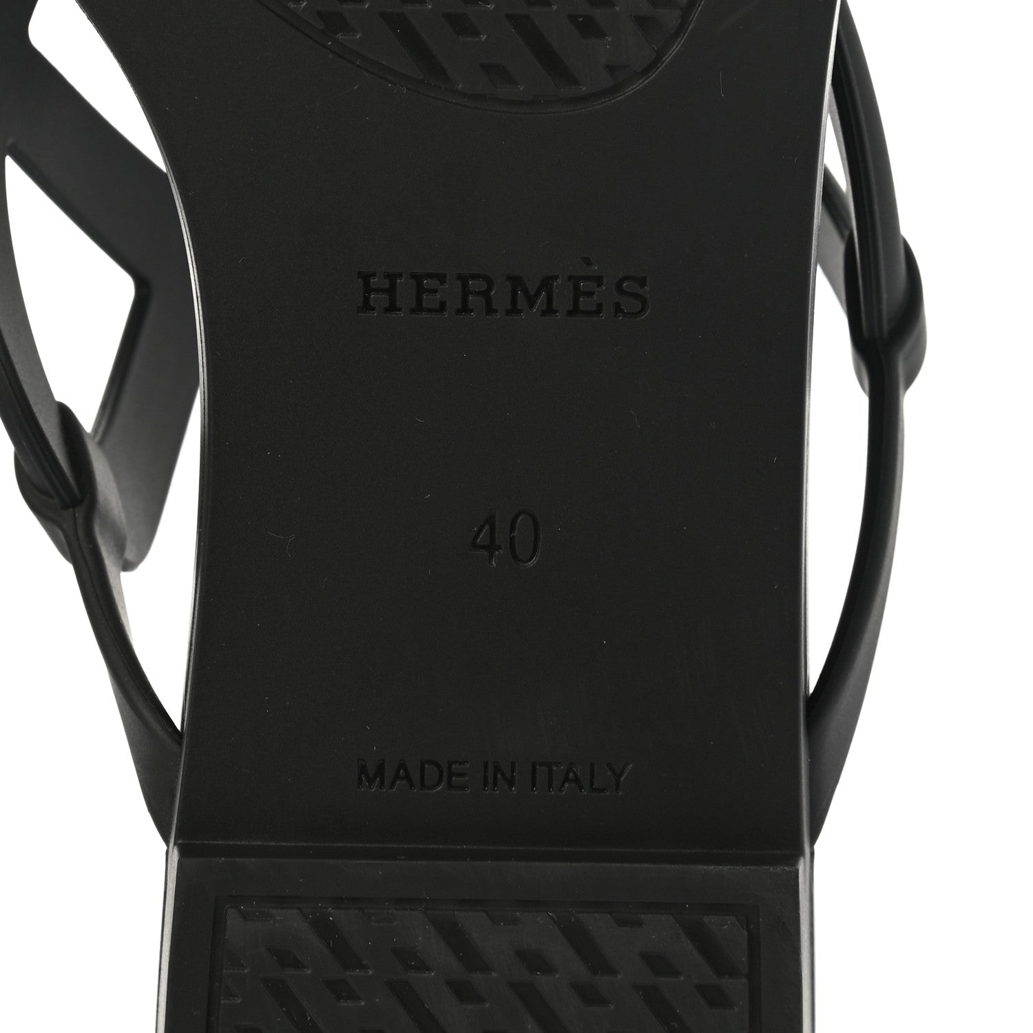 Hermes Rubber Womens Egerie Sandals 40 Black 6 of 9