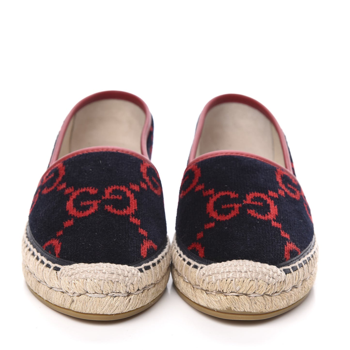 Terry Cloth GG Monogram Espadrilles 36 Blue Red
