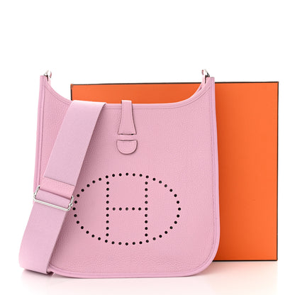 Hermes Taurillon Clemence Evelyne III PM Mauve Sylvestre 11 of 11