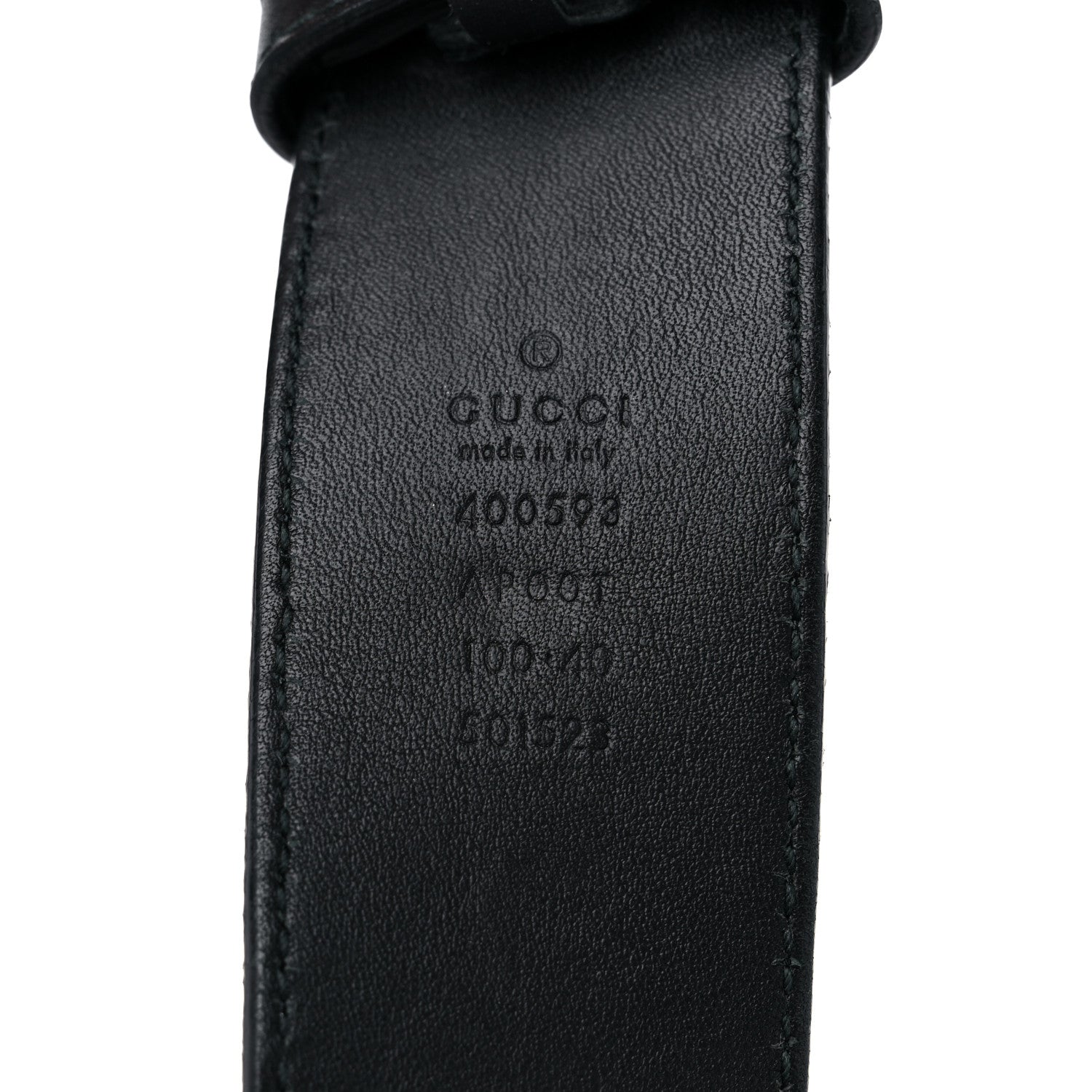 Gucci Calfskin Double G 40mm Belt 100 40 Black 3 of 11
