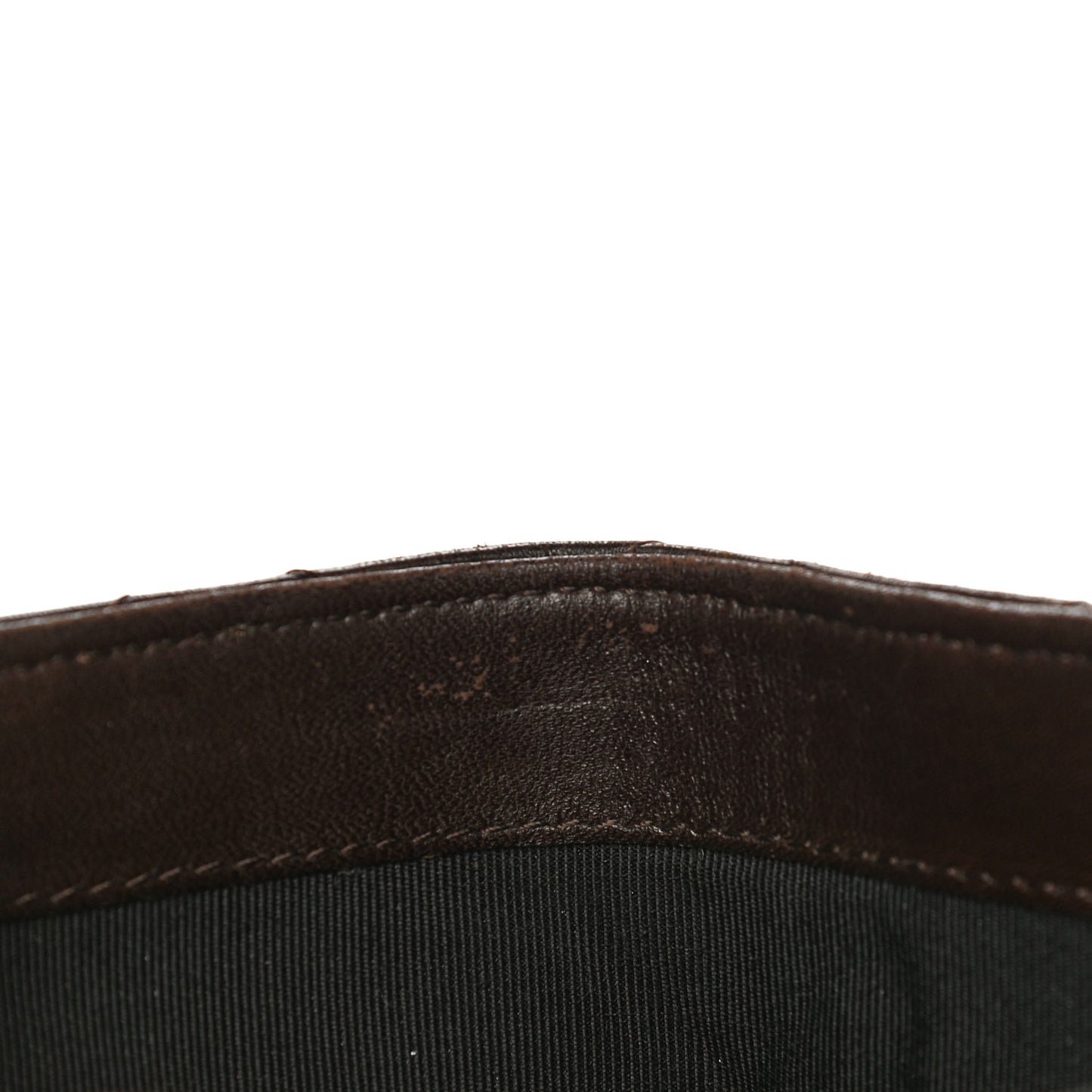 Lambskin Quilted Large Flap Wallet Dark Brown