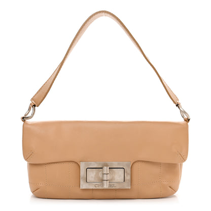 Chanel Lambskin Mademoiselle Chocolate Bar Shoulder Bag Beige 1 of 16