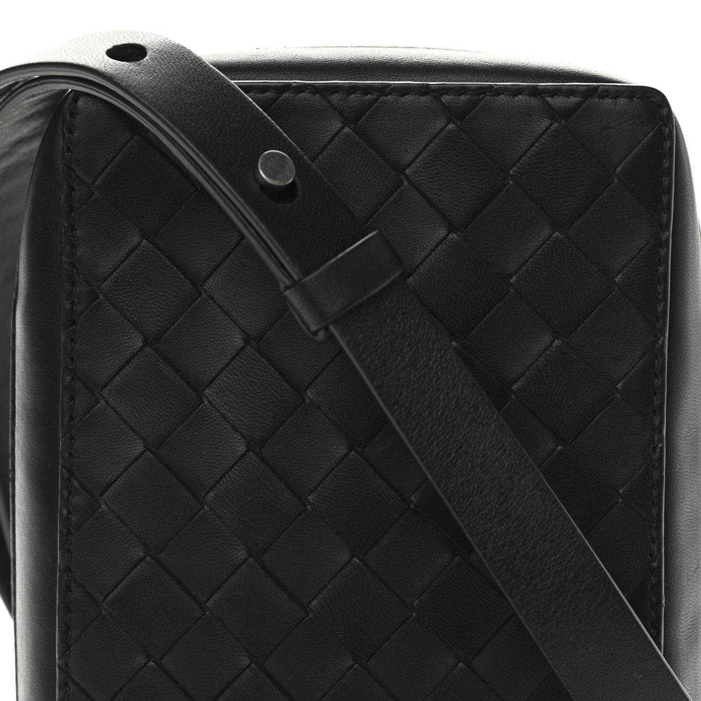 Nappa Intrecciato Crossbody Bag Black