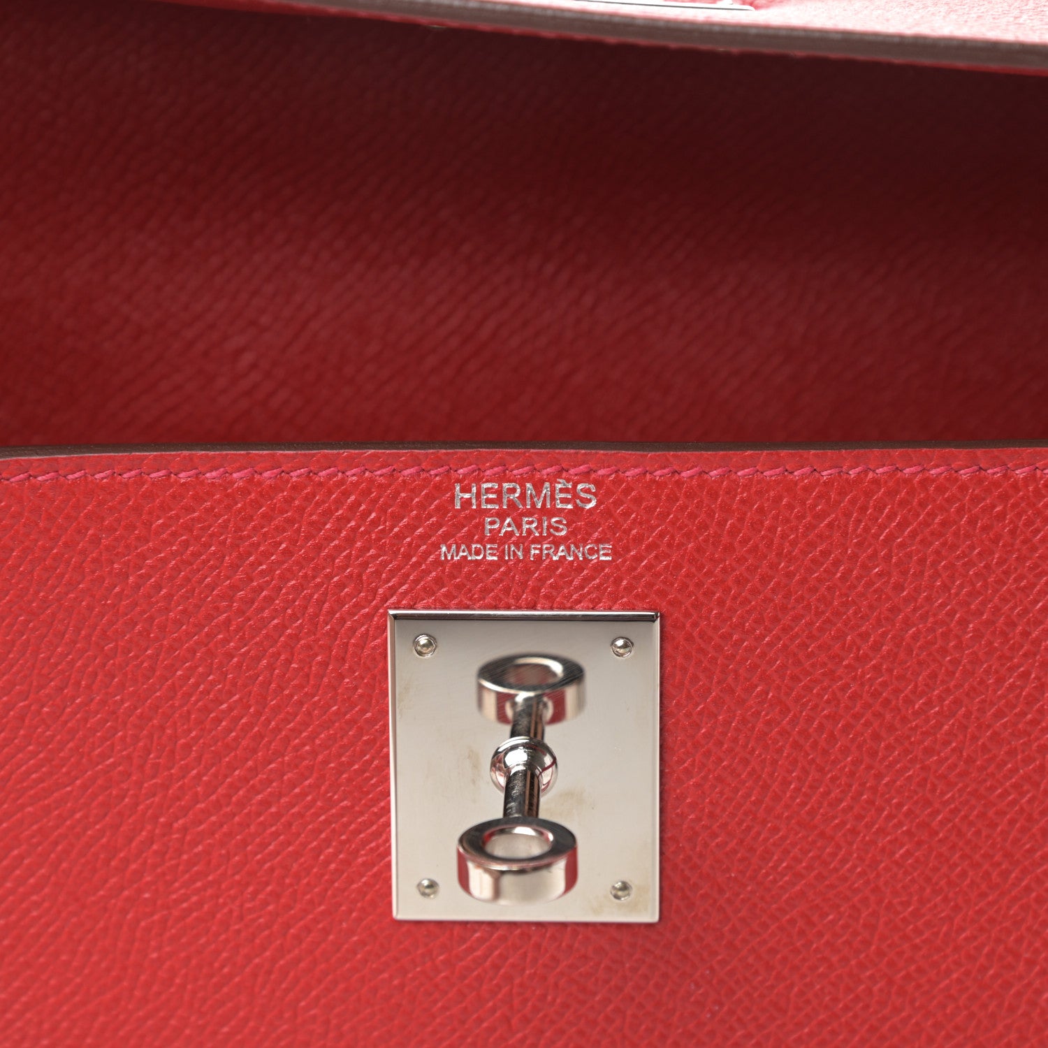 Hermes Epsom Kelly Sellier 32 Rouge Casaque 6 of 11