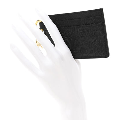 Louis Vuitton Empreinte Monogram LV Charms Card Holder Black 2 of 7