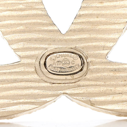 Chanel Enamel Striped CC Brooch Blue Gold 4 of 4