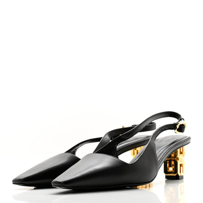Givenchy Calfskin G Cube 50mm Slingback Pumps 35 Black 3 of 12