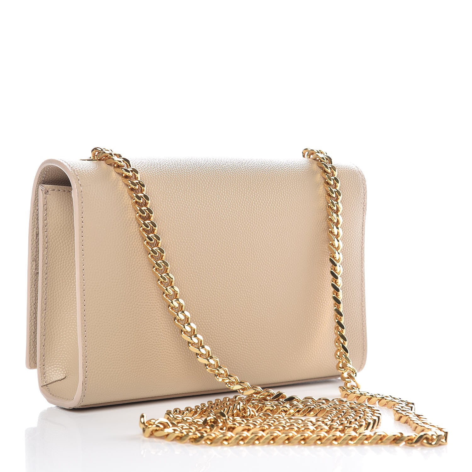 Saint Laurent Grain De Poudre Small Monogram Kate Satchel Nude Powder 3 of 8
