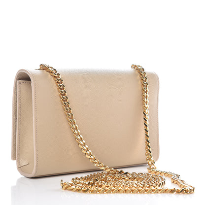 Saint Laurent Grain De Poudre Small Monogram Kate Satchel Nude Powder 3 of 8
