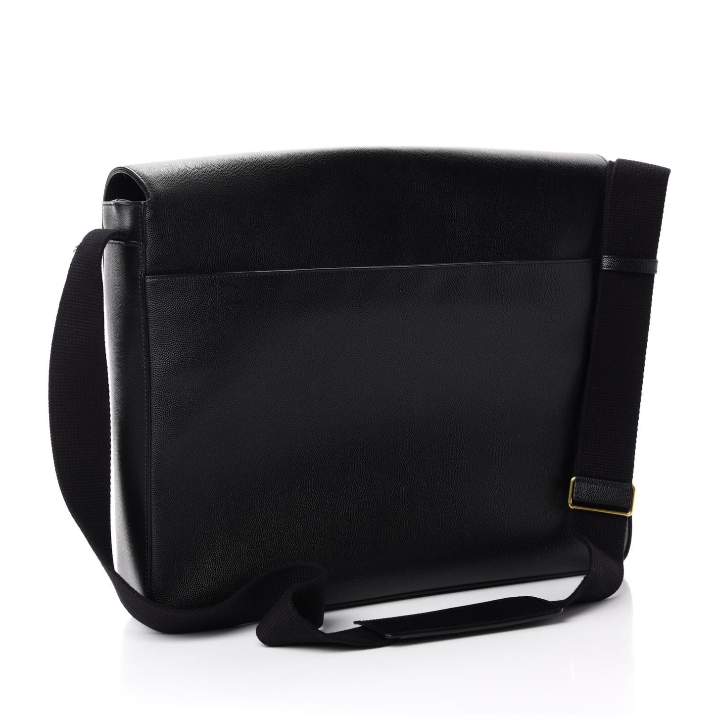 Grain De Poudre Classic Flap Front Messenger Bag Black
