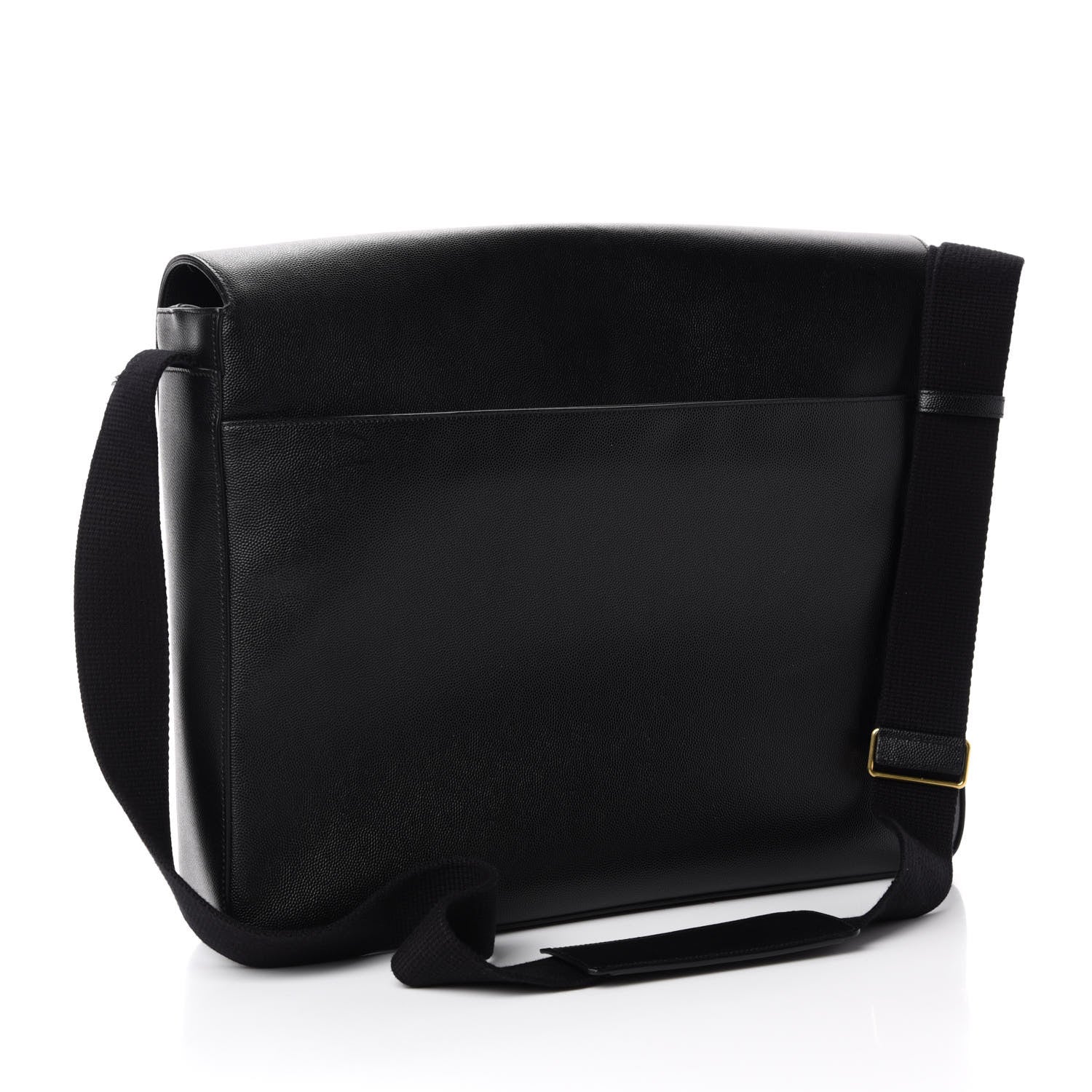 Saint Laurent Grain De Poudre Classic Flap Front Messenger Bag Black 3 of 12
