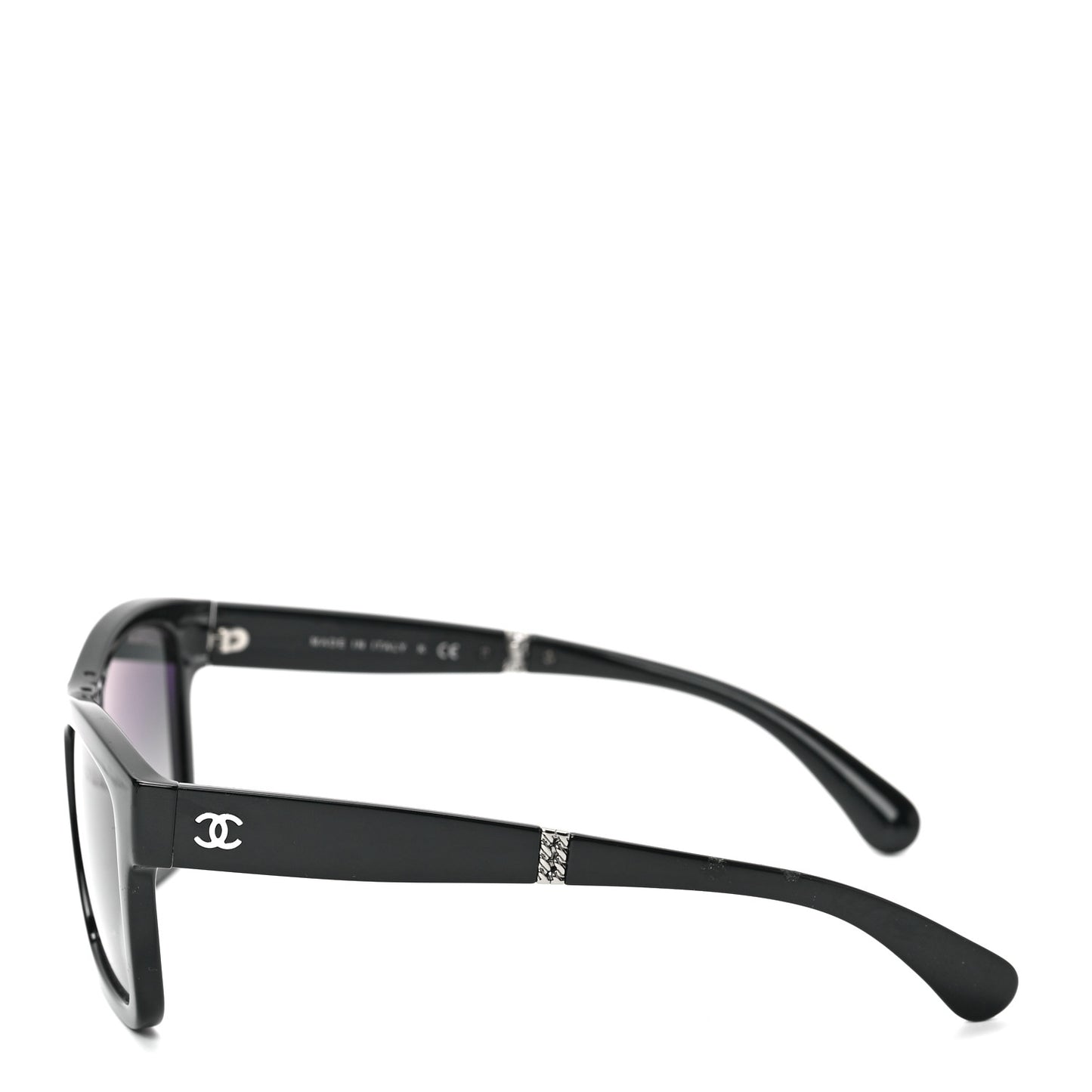 Acetate Metal Square Folding Sunglasses 6053 Black