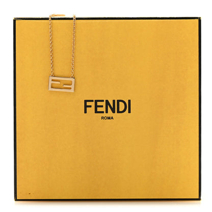 Fendi Bronze Baguette Necklace Gold 7 of 7